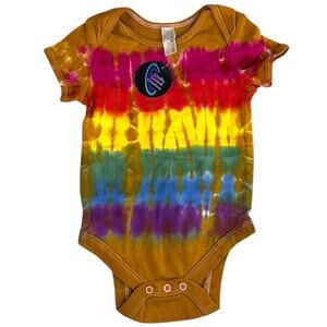 Unisex Baby Outfit Size 6-12 Months Handmade Tie Dye Colorful Shower Gift New